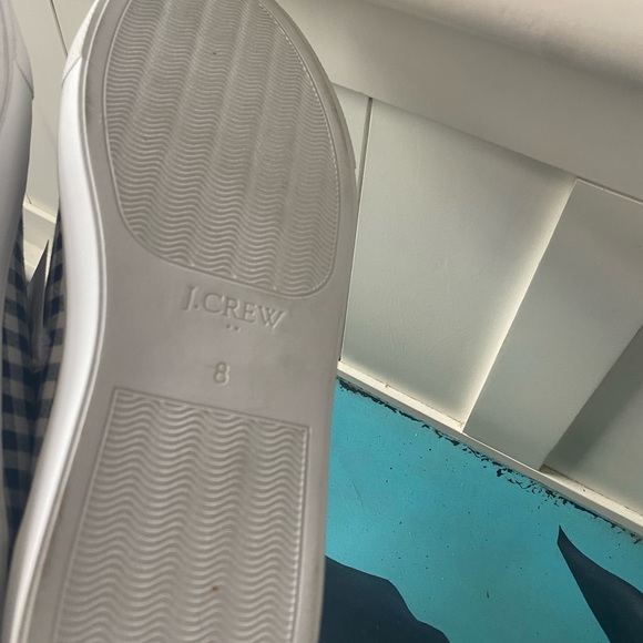 Jcrew sneakers.  Navy Gingham - Picture 4 of 4